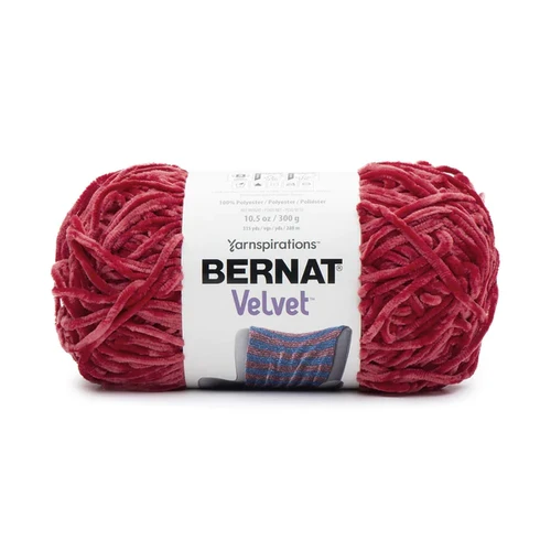 Red Bernat Velvet thehookpusher