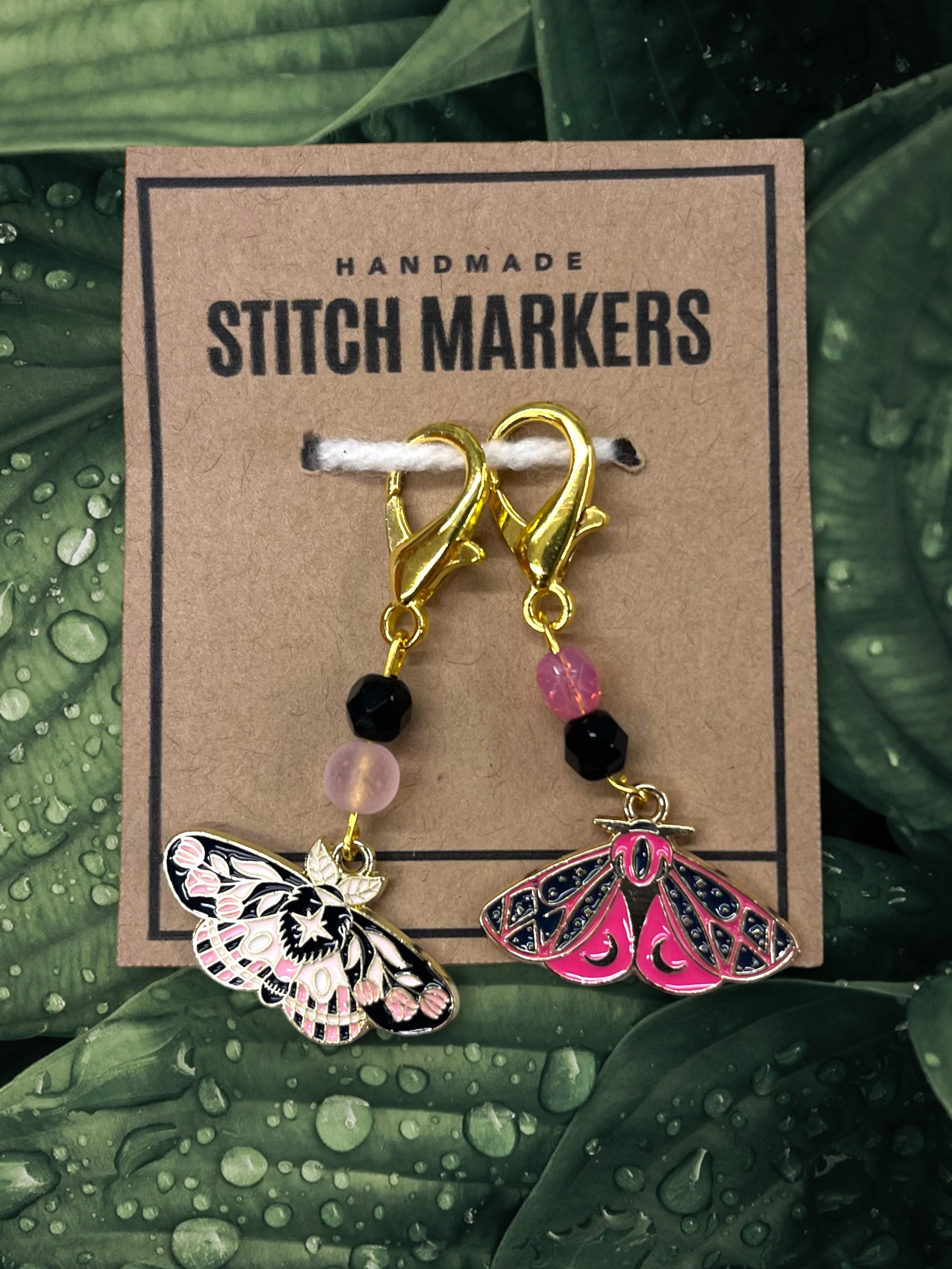 Stitch Markers -Pink Butterflies