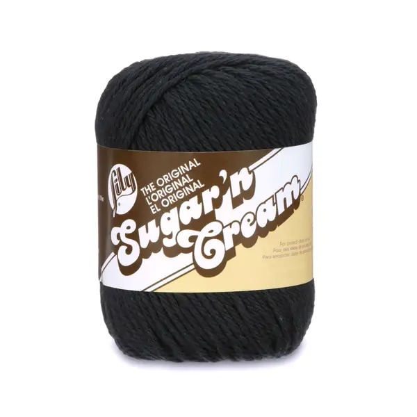 lily sugar'n cream original yarn in the colour black