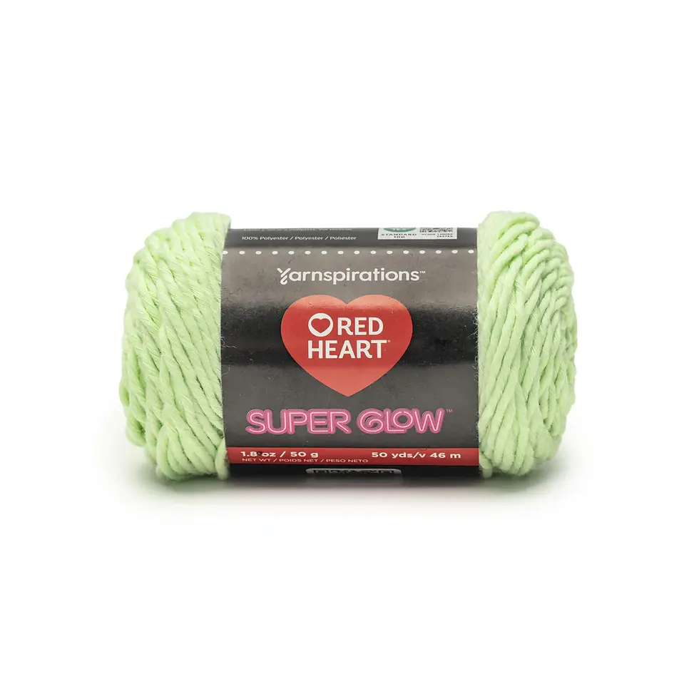 Thumbnail: Glow Worm Green - Red Heart Super Glow