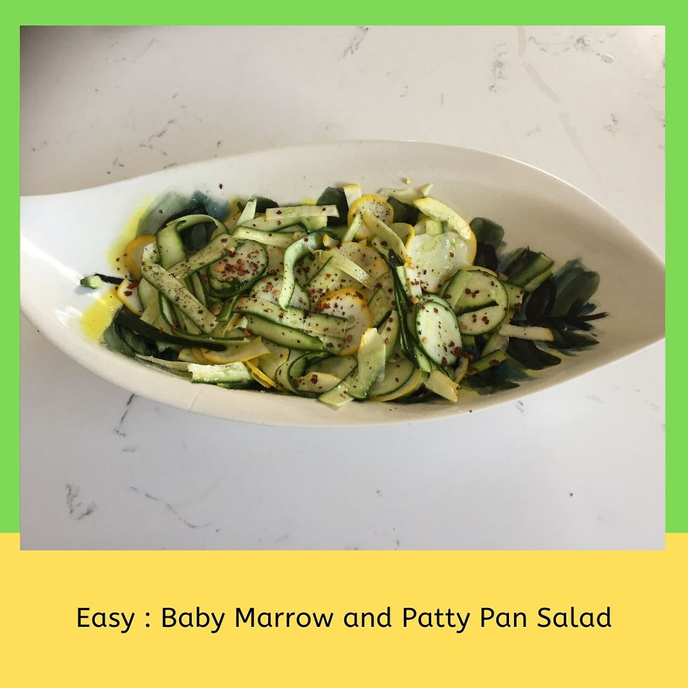 Zucchini summer salad. Thinly Sliced Zucchini and Patty Pan Squash salad in lemon juice , served with chilli flakes.