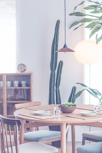 Places set for dining at a round table