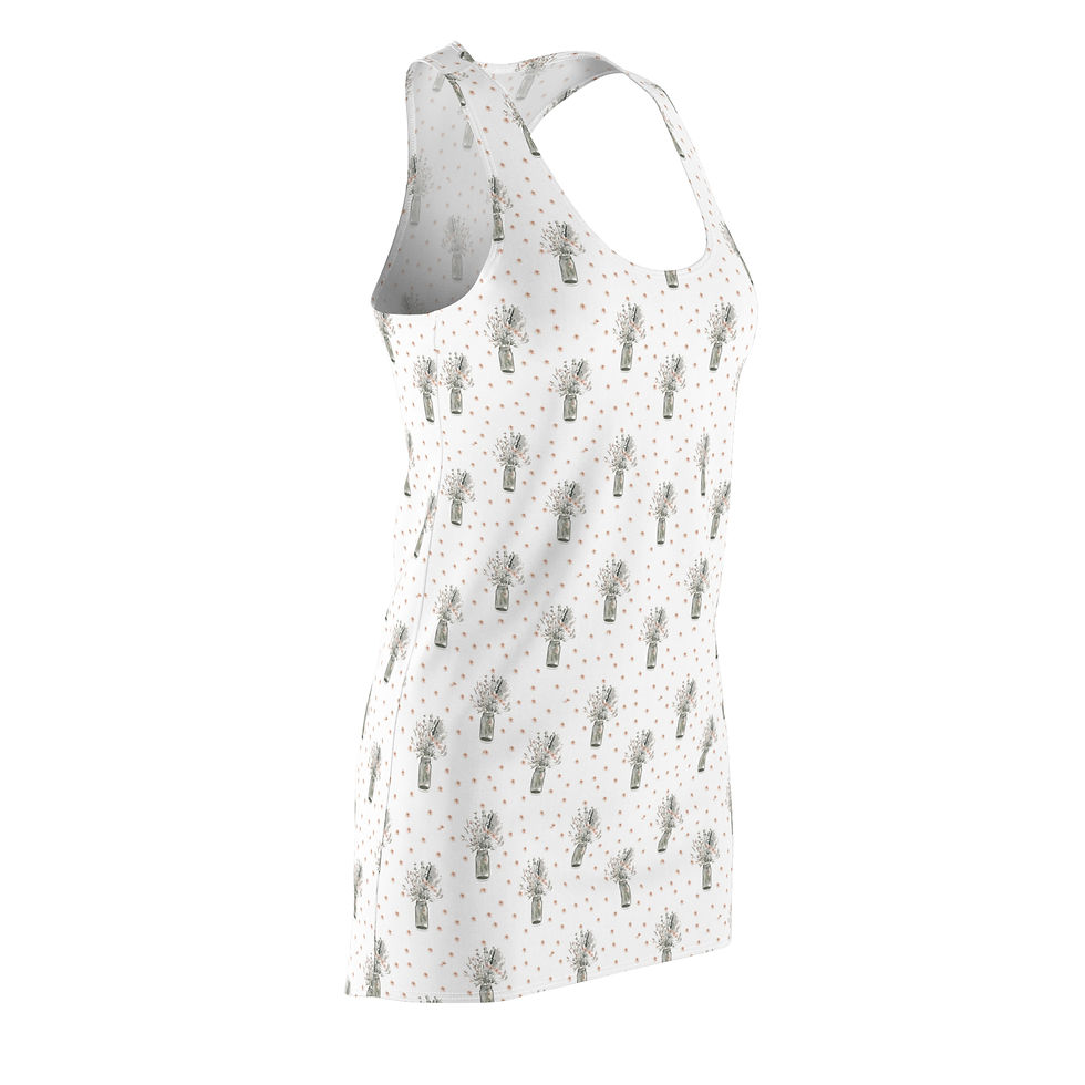 Ditzy Wildflowers Racerback Dress for Women SideView