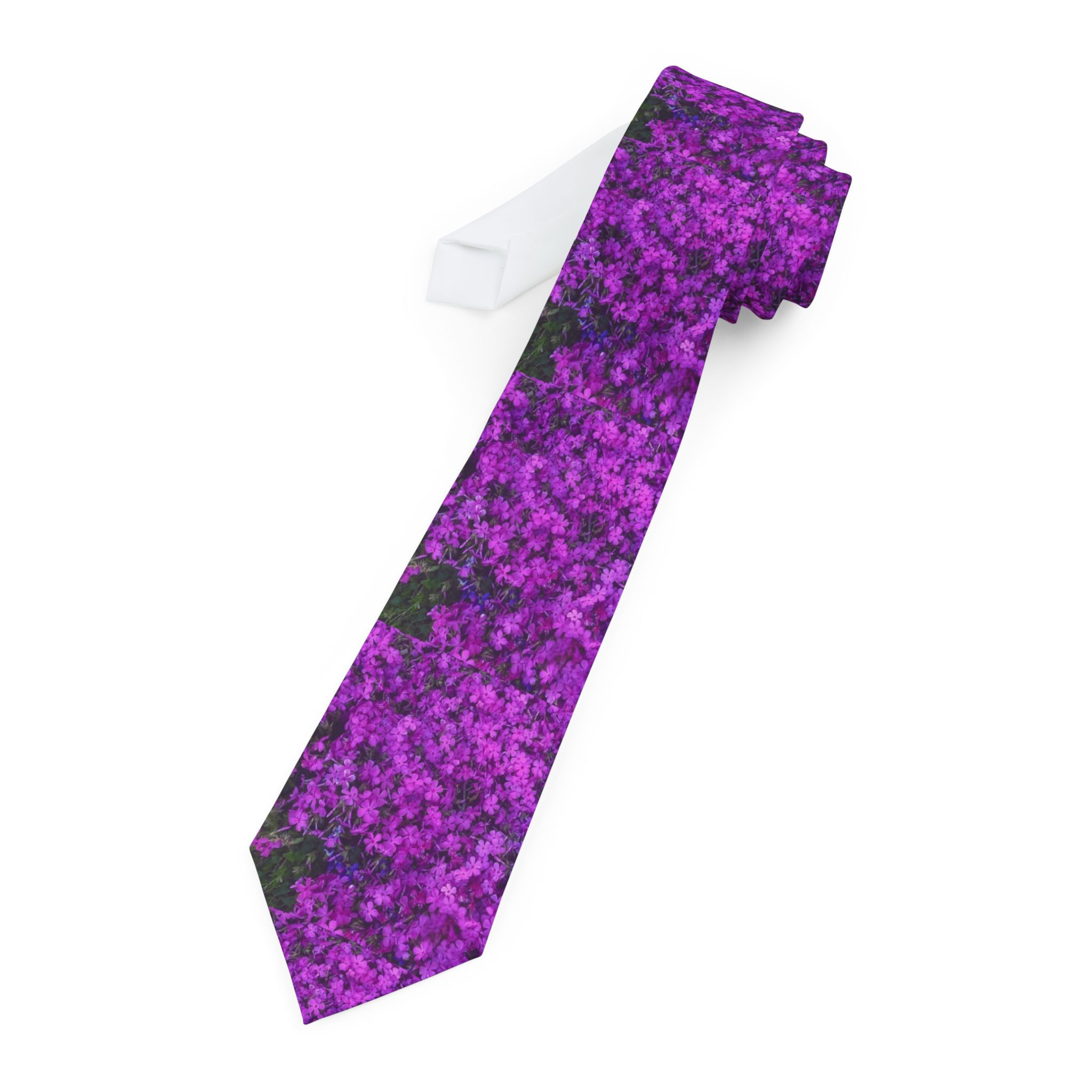 Vibrant Floral Necktie Front View