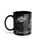 Thumbnail: Elegant Black Floral Coffee Cup, 11oz