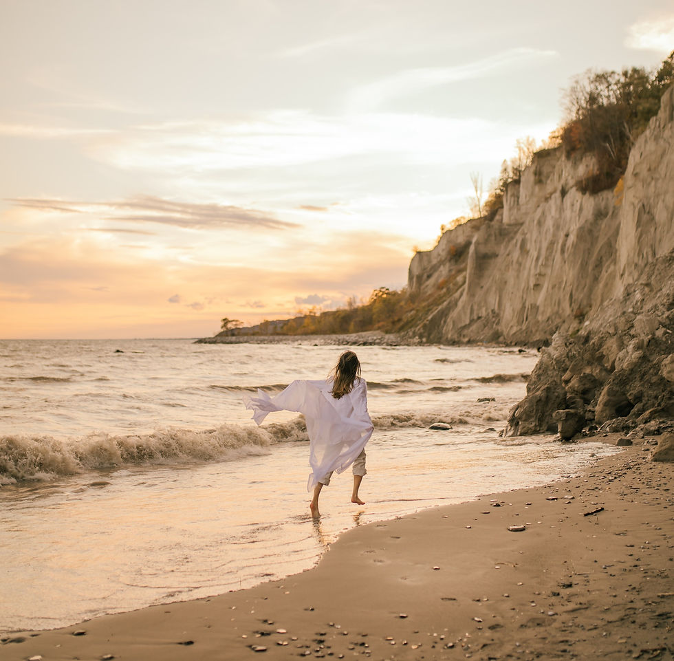 Woman running on beach living a vibrant life