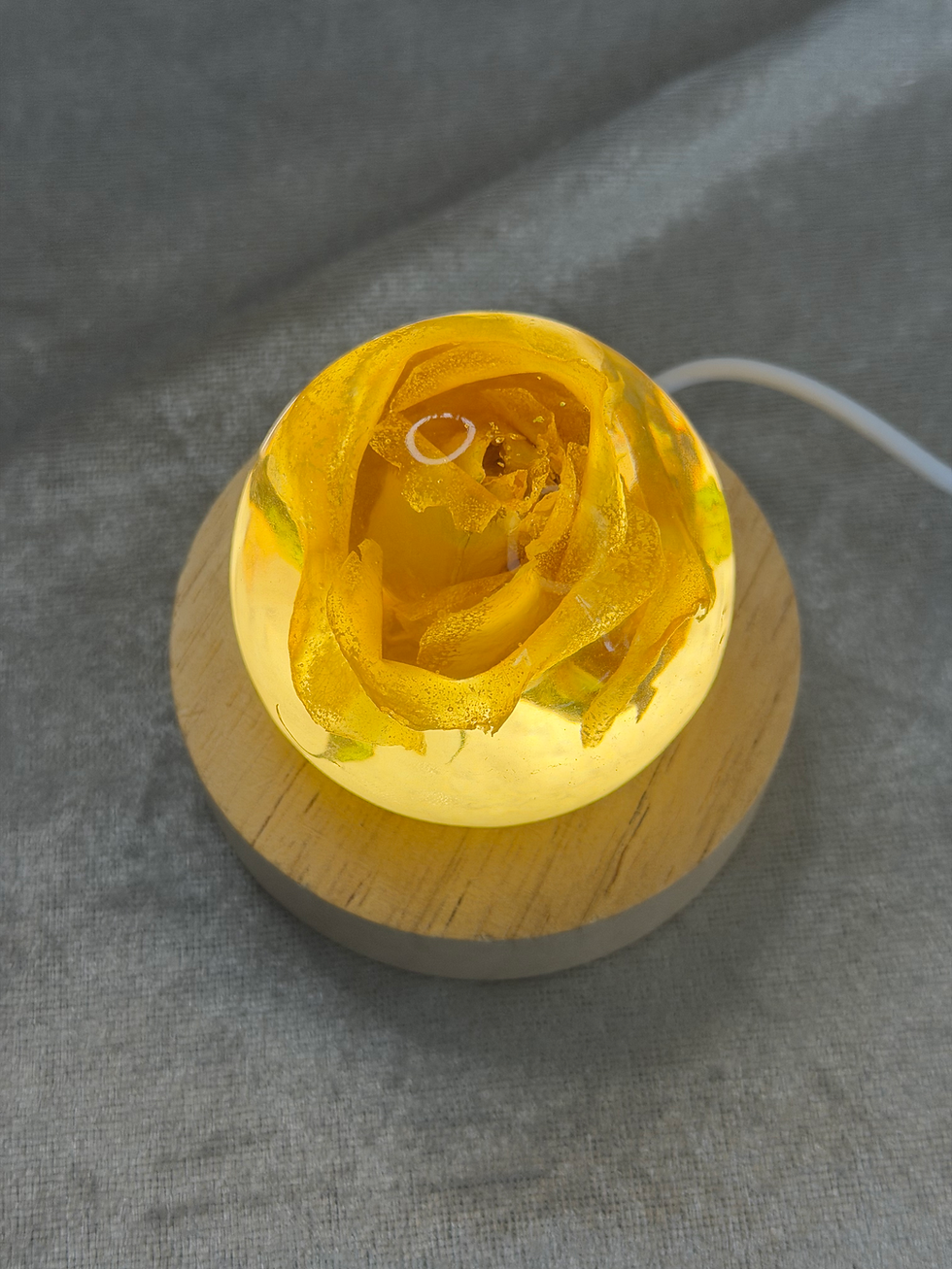 Thumbnail: Lampada “Fior di Luce” | semisfera con rosa 