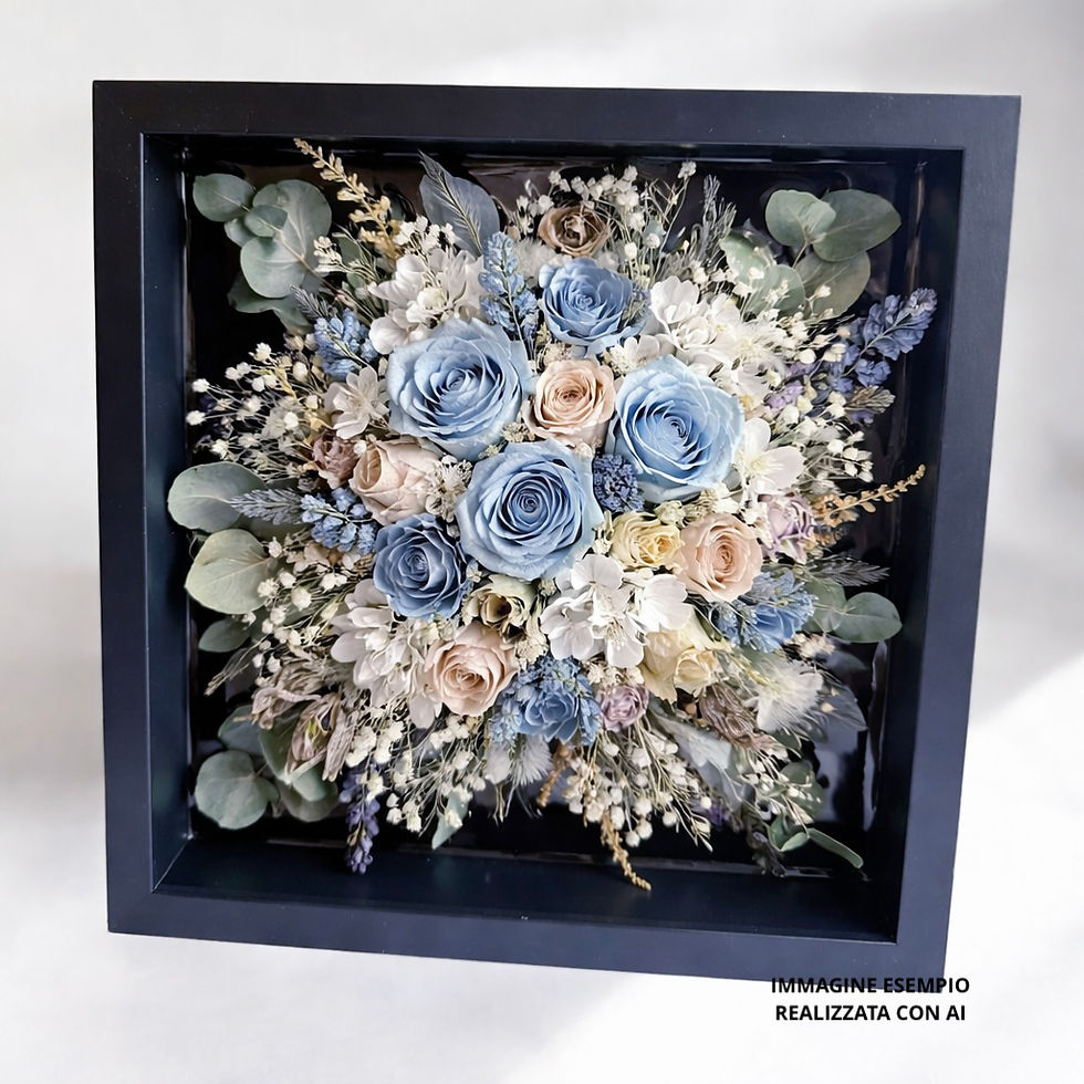 Thumbnail: Bouquet Resinato | Cornice in legno 25cm 