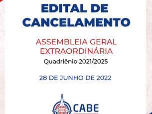 Edital de Cancelamento da Assembleia Geral Extraordinária