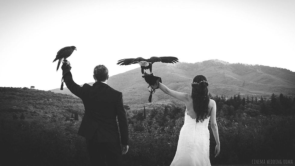 matrimonio con i falchi nel Vulture