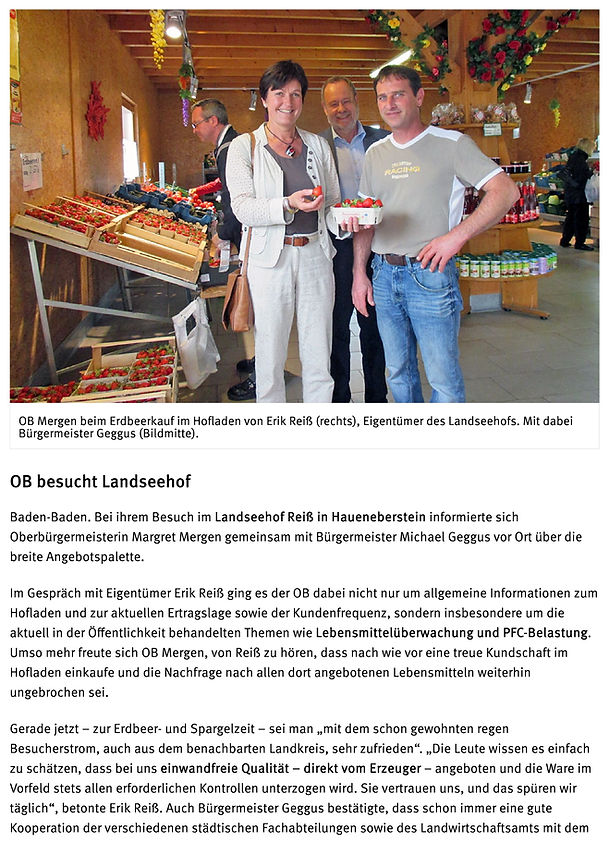 OB Mergen im Hofladen Landseehof