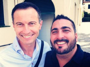 Naysan Naraqi with another #ebbfjustice participant, Aleksandar Tidić