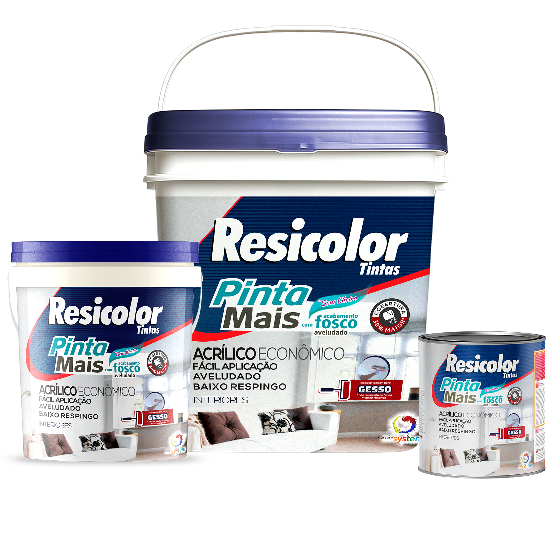 Tinta Econômica Fosca Pinta Mais 3,6LT - Resicolor