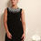 Thumbnail: BLACK KNIT EMBELLISHED BIB DRESS