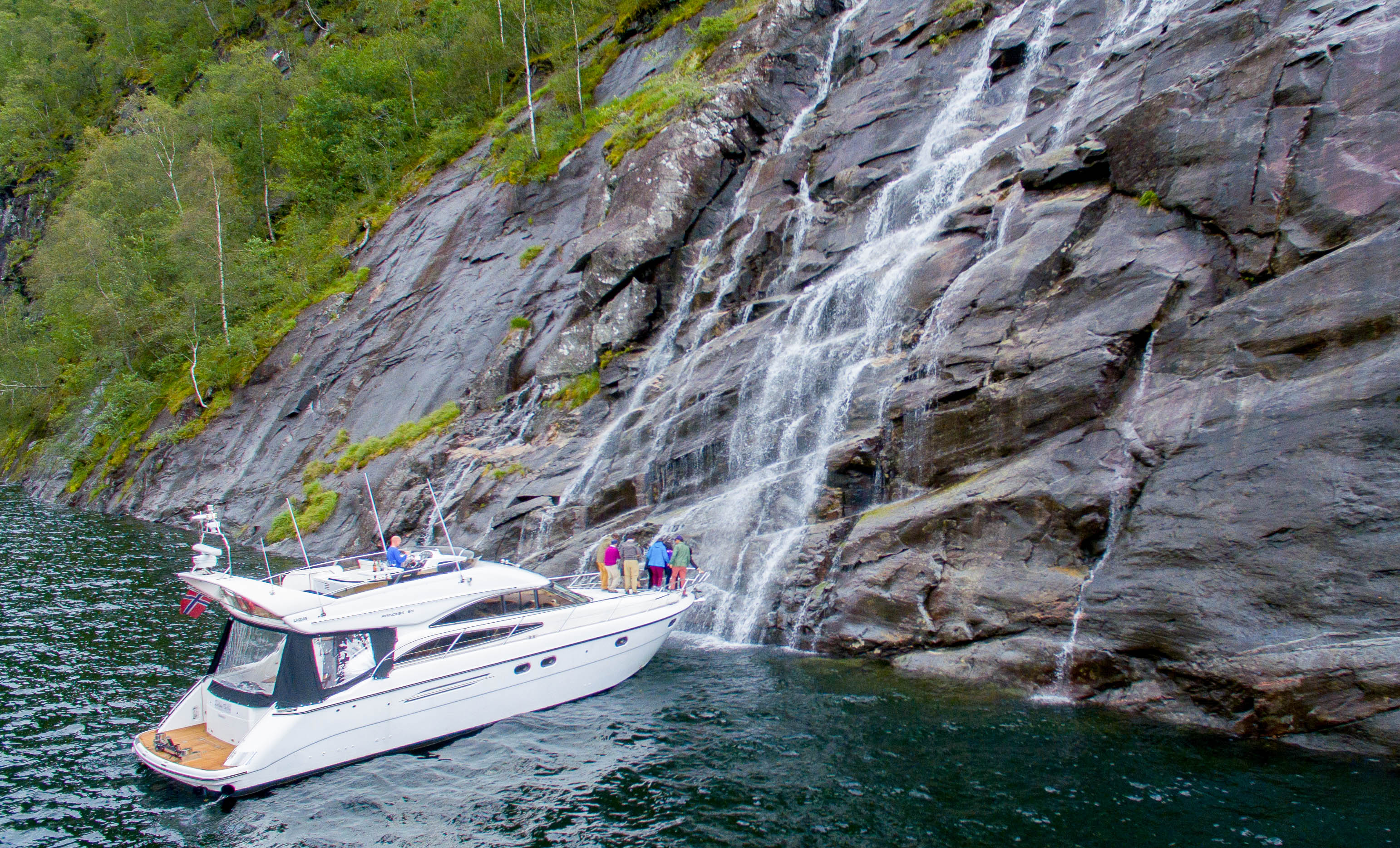 Iselina Bella with waterfall