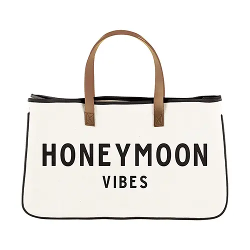 Honeymoon Vibes Canvas Tote