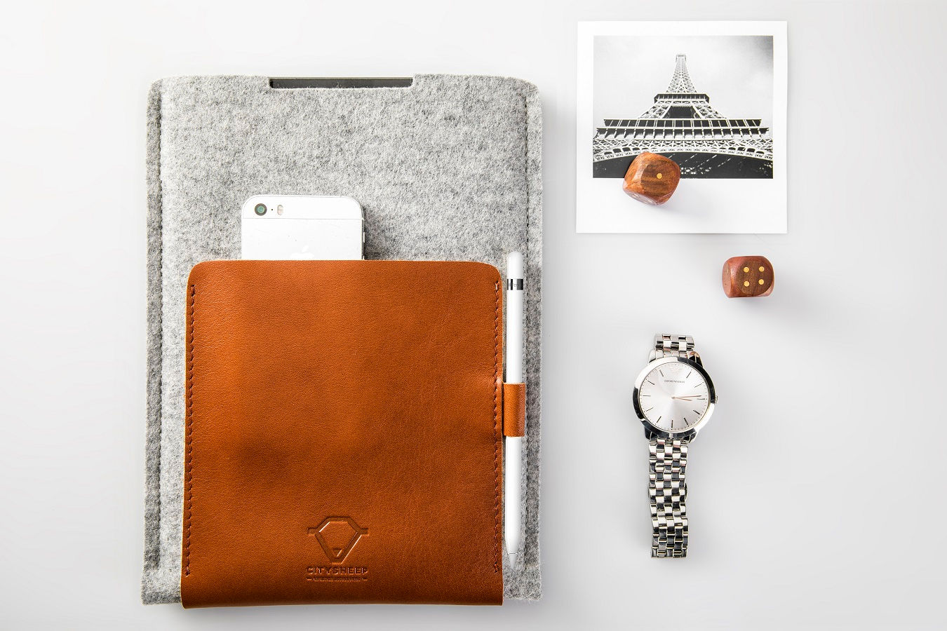 SECOND SKIN iPad Pro Sleeve/ Semi Vegetable Tanned/