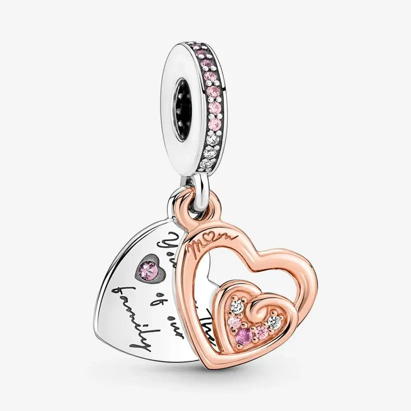 Entwined Infinite Hearts Double Dangle