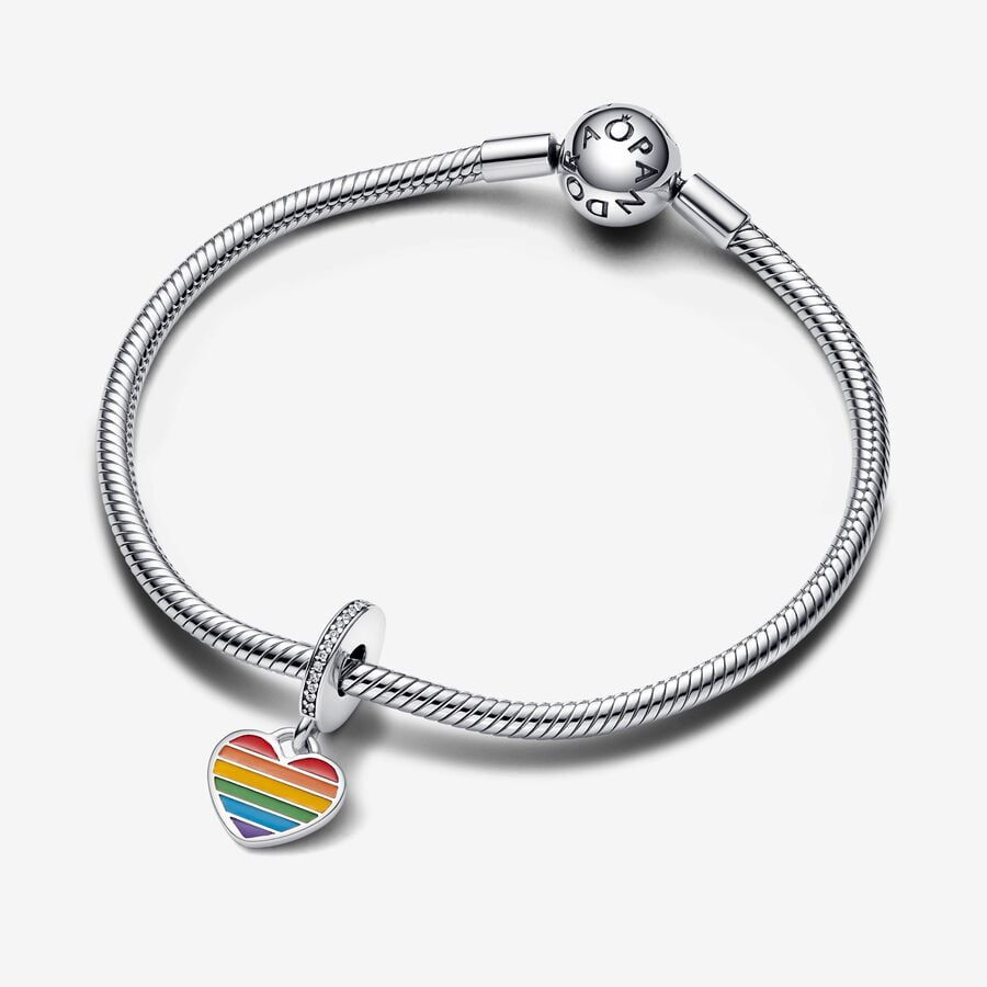 Miniatura: Pride Rainbow Heart Dangle Charm