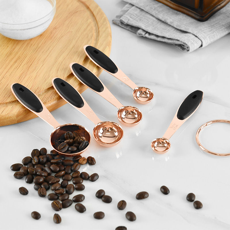 5pc Rose gold measuring spoon set