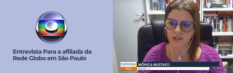 Mônica Mustafci entrevista na Globo