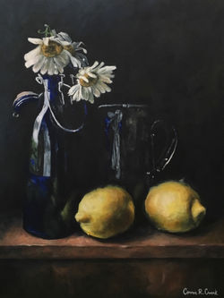 Daisies, Lemons and a Pitcher