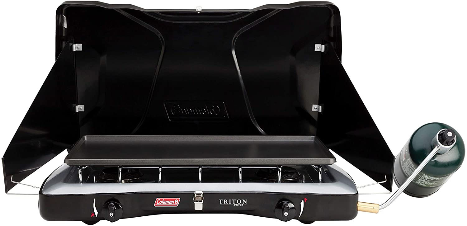 Coleman Company Triton 2-Burner Propane Stove, Black