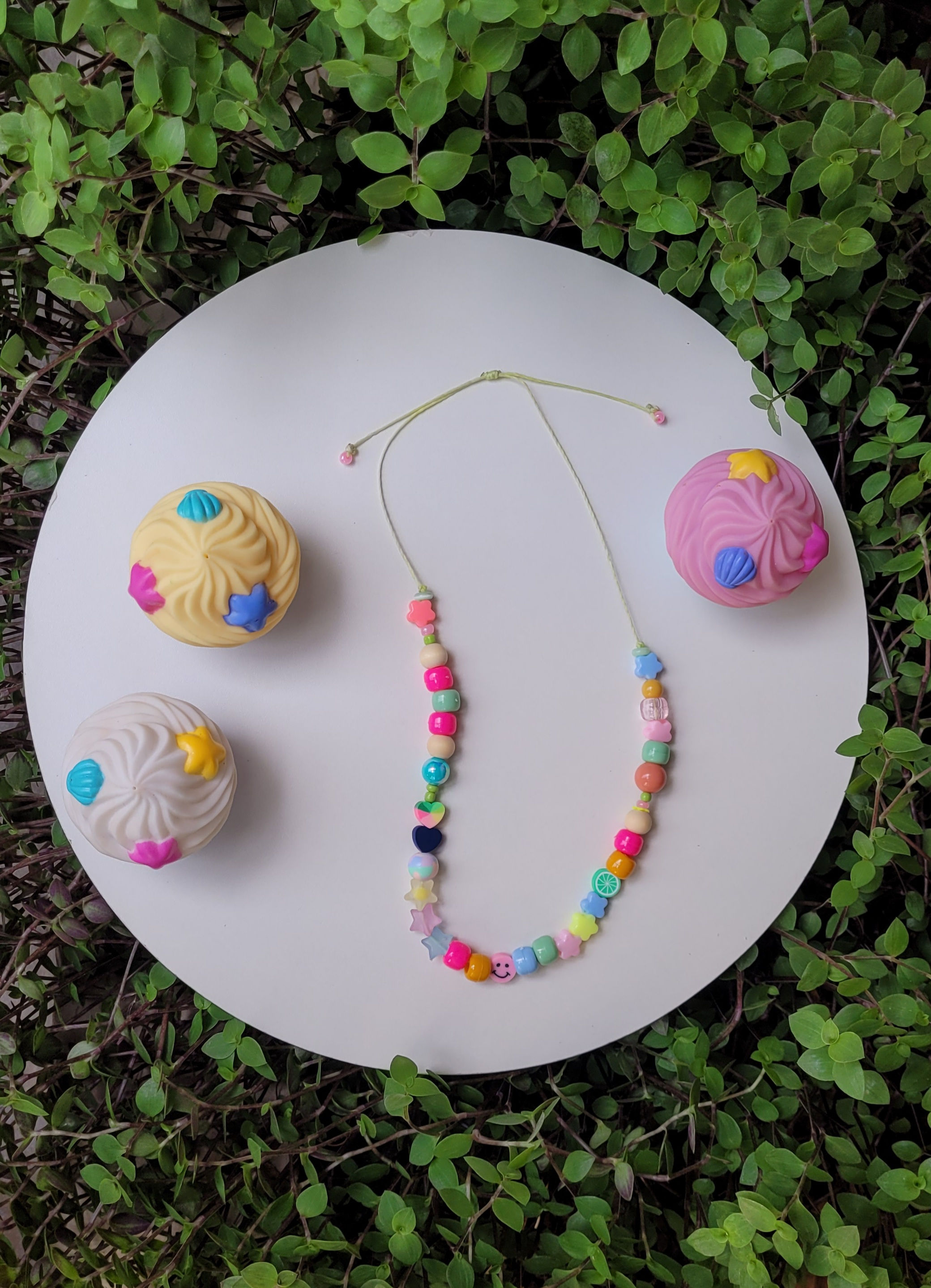 Colar Cupcake Glacê de Cereja