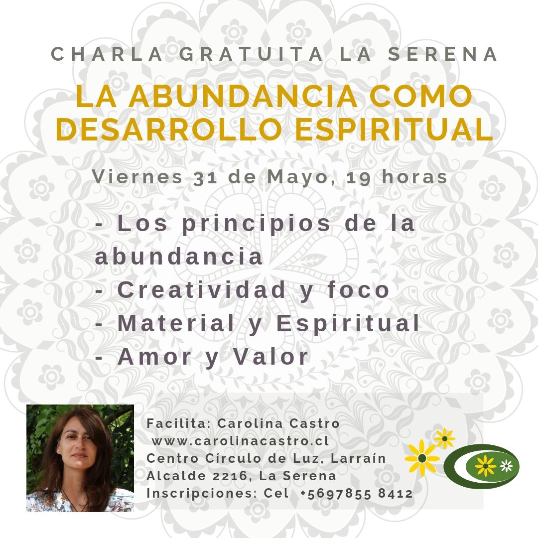 Charla Gratuita Abundancia Como Desarrollo Espiritual - 