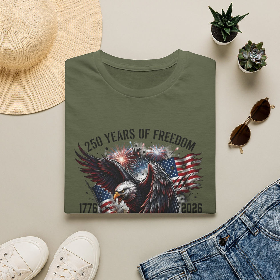 Thumbnail: 250 Years of Freedom Eagle American Flag T-Shirt | 1776-2026 United States