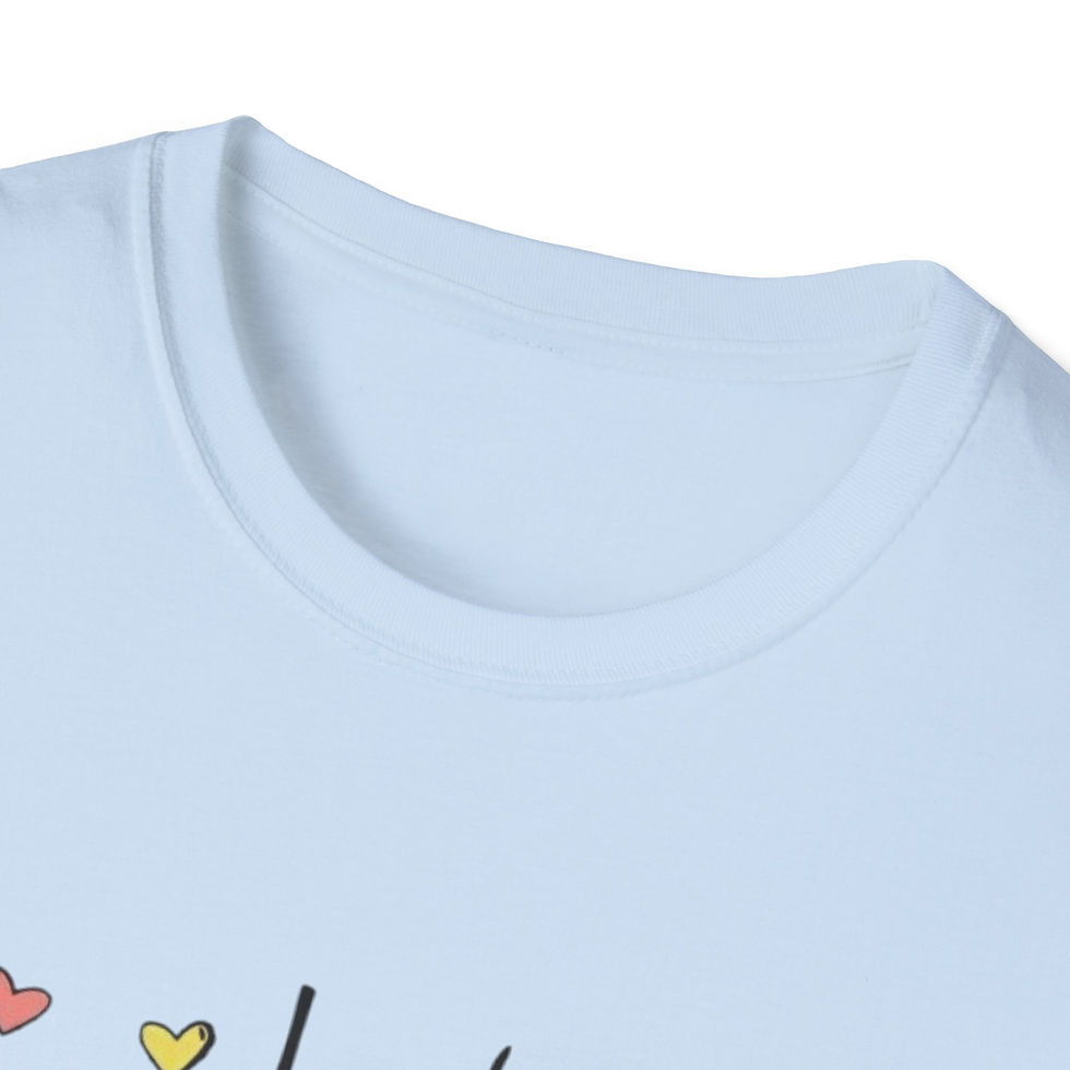 Thumbnail: Joined Hands with Rainbow Hearts T-Shirt | Mother and Child, Solidarity