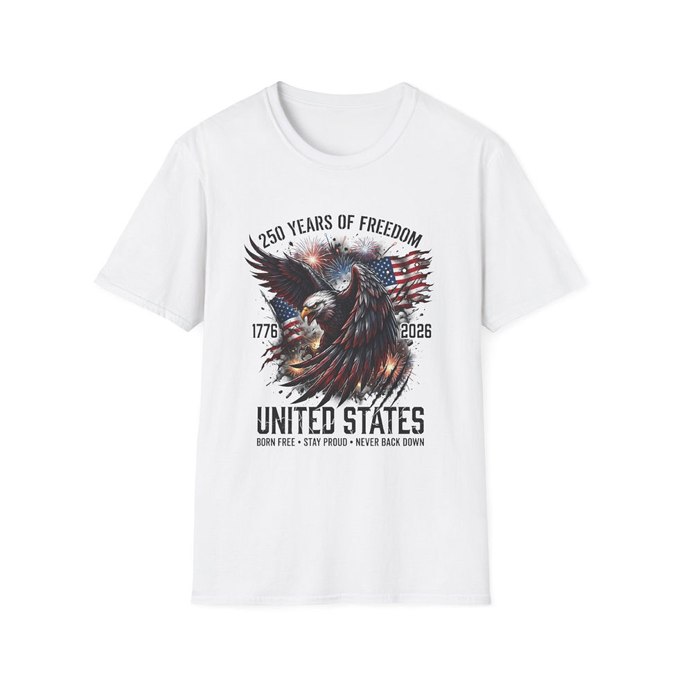 Thumbnail: 250 Years of Freedom Eagle American Flag T-Shirt | 1776-2026 United States