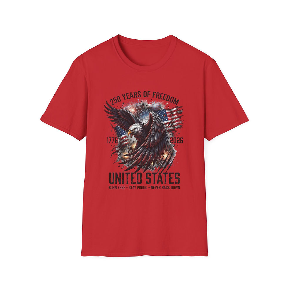 Thumbnail: 250 Years of Freedom Eagle American Flag T-Shirt | 1776-2026 United States