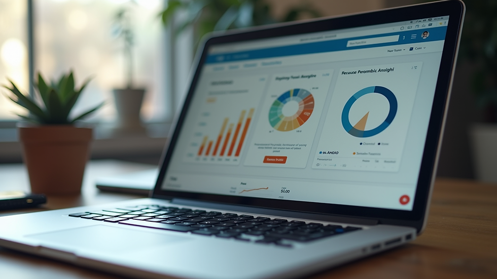 Close-up view of a laptop displaying SEO analytics
