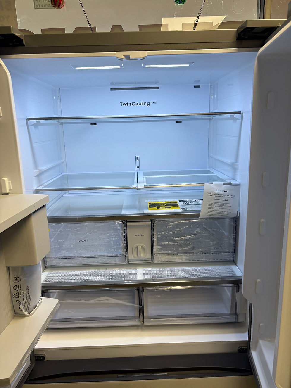 Thumbnail: Samsung-36” Brand New Bespoke 3 Door French Door Refrigerator in GlassWhite