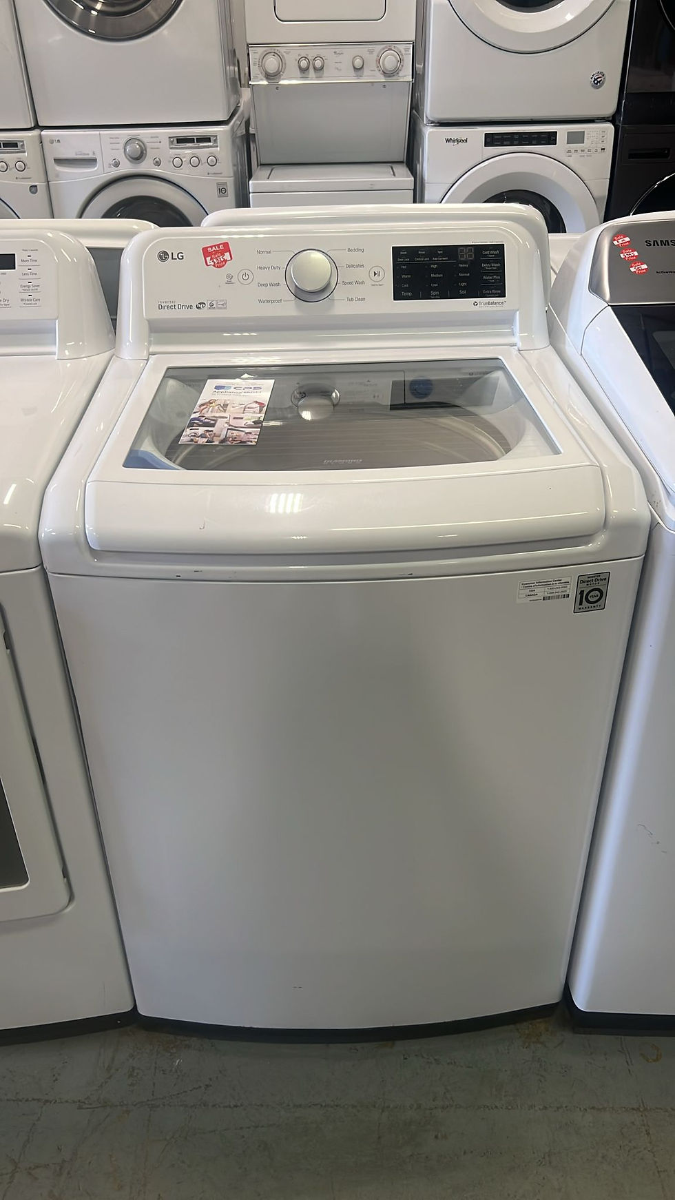 Thumbnail: LG-27” New Top load White Smart gas Washer and dryer set, with warranty.