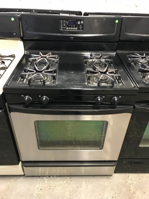Whirlpool Stainless Steel Black Gas Stove 0004