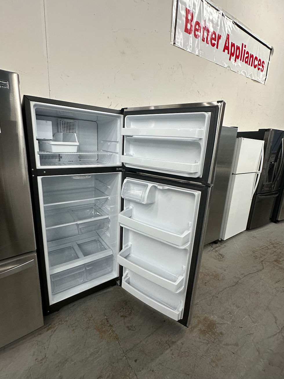 Thumbnail: open view of GE refrigerator
