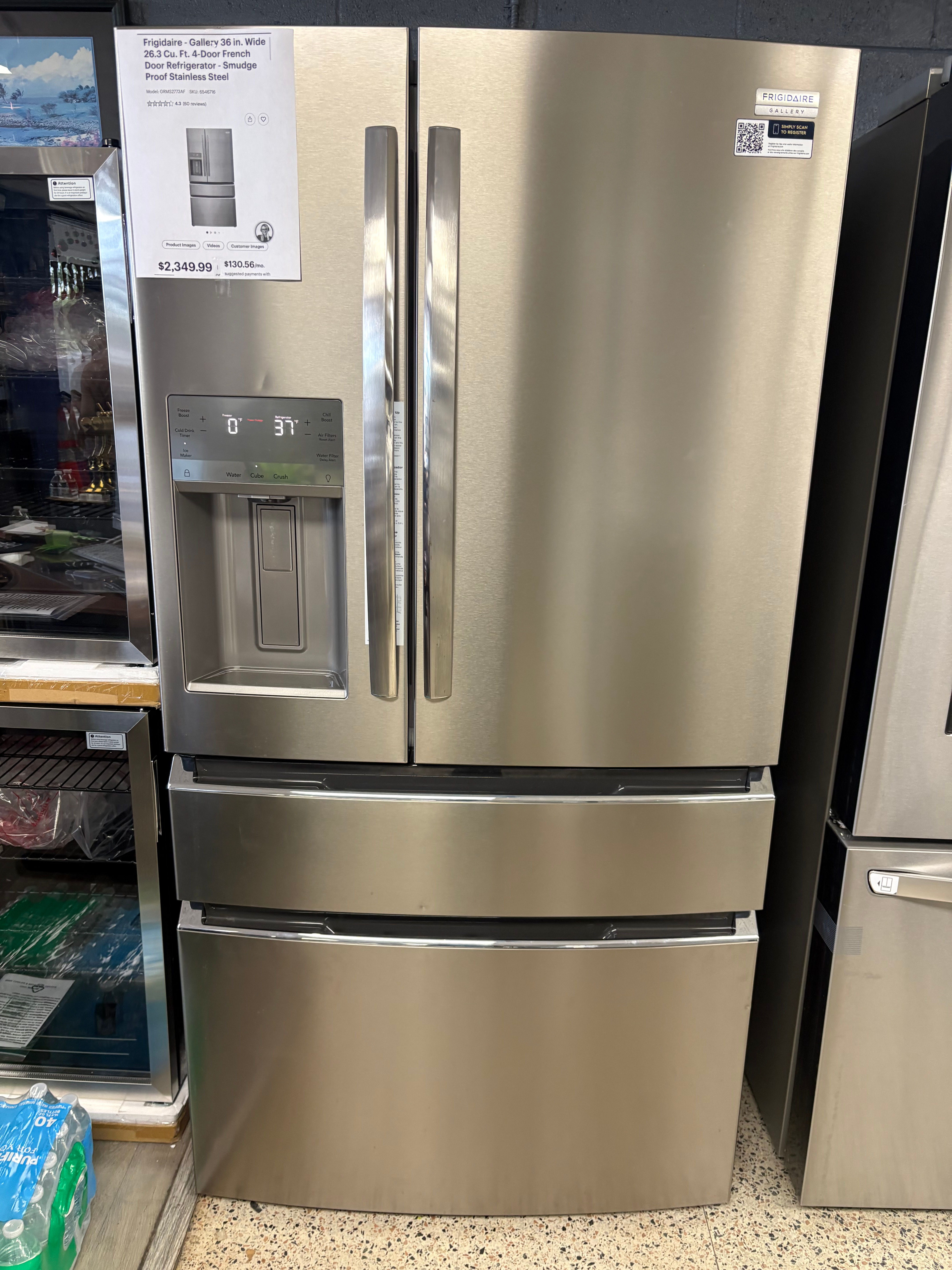 New Frigidaire Gallery-36”Brand New 4Door French door Counter Depth Refrigerator