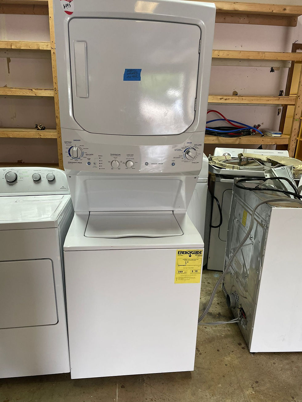 ge new open box stackunti with warrnty BETTER APPLIANCES