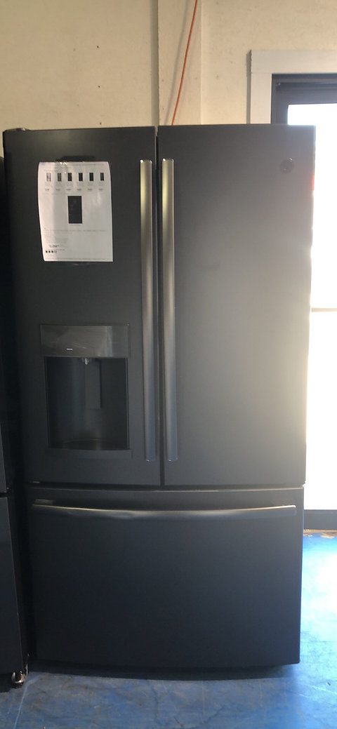 New Scratch Dent Ge Black Stainless Frenchdoor Fridge With 1 Year