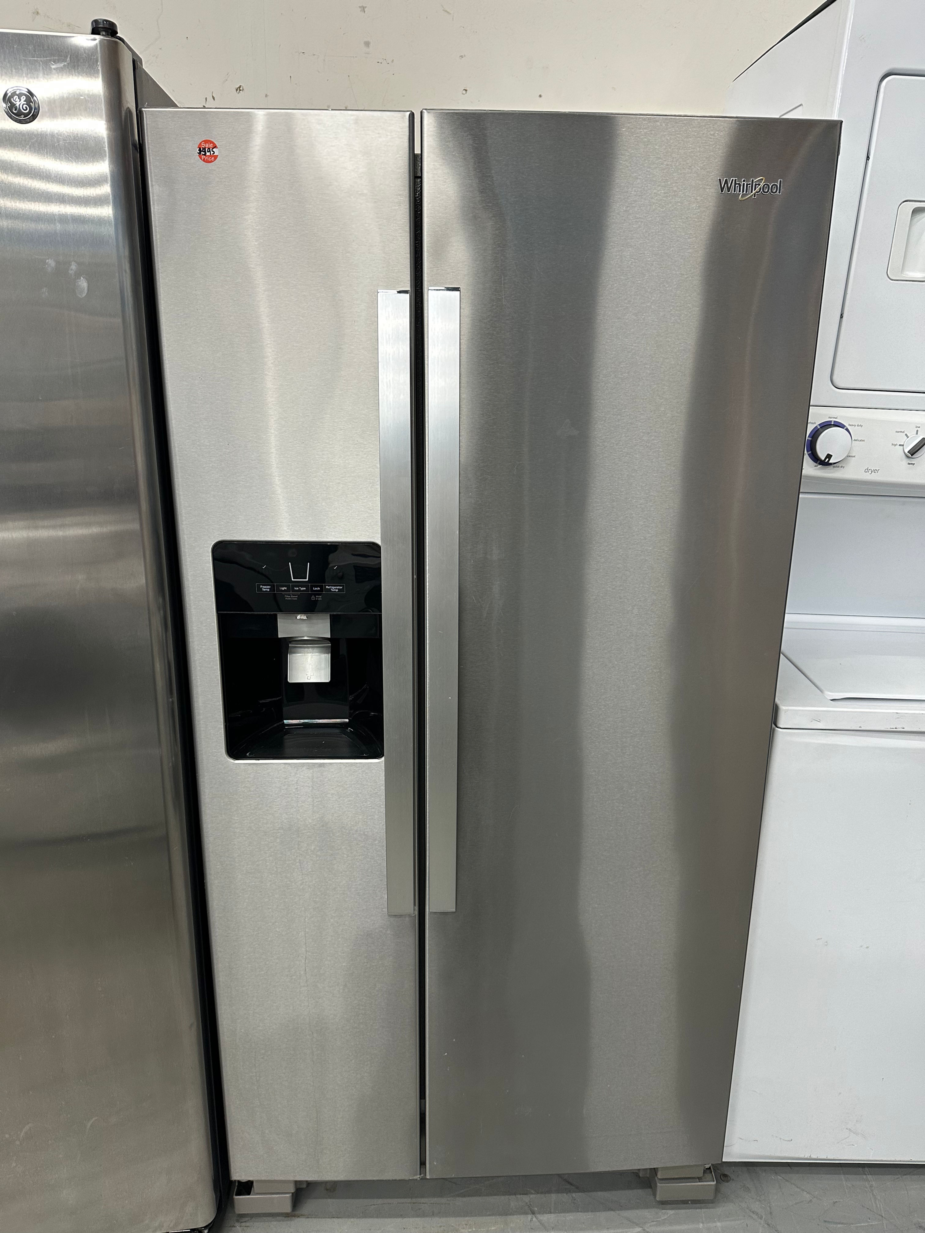 Like New Whirlpool Side by Side Refrigerator 