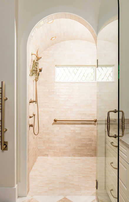 The Premium Primary Suite Shower | Shower by Rae Scott Photography