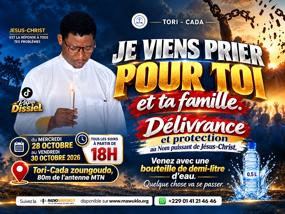 Je viens prier pour toi et ta Famille