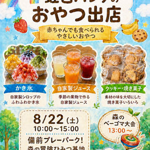【8/22開催】森のベーゴマ大会&虹色パンダのおやつ出店♪ 森の中でやさしいおやつを楽しもう!