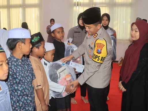 Ramadan Jadi Momentum Berbagi, Polres Probolinggo Santuni Anak Yatim
