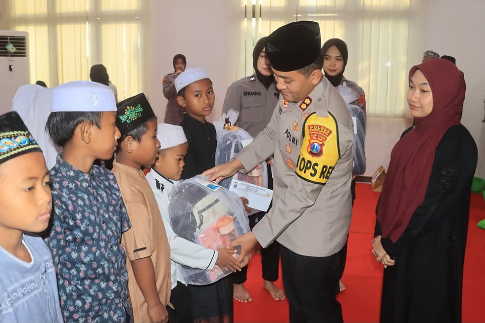 Ramadan Jadi Momentum Berbagi, Polres Probolinggo Santuni Anak Yatim