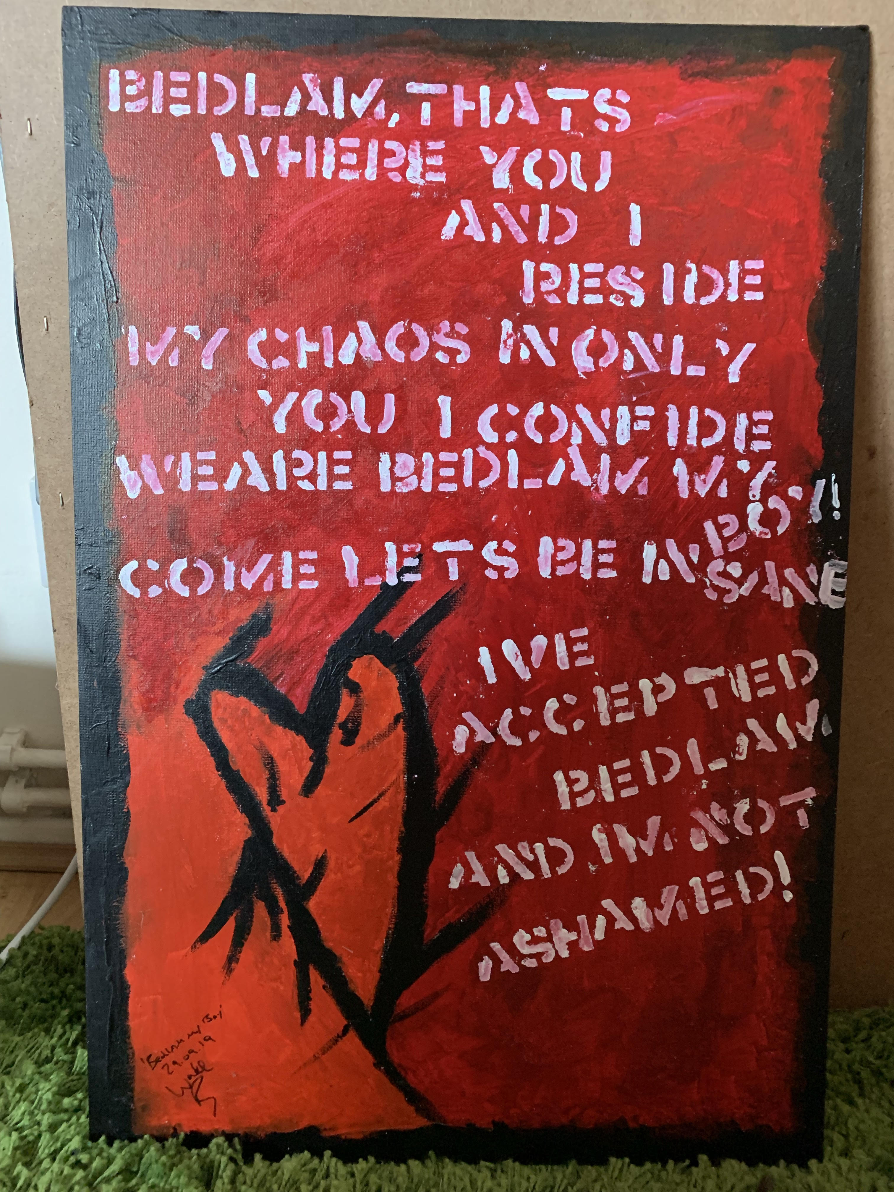 Verse from 'bedlam my boy'