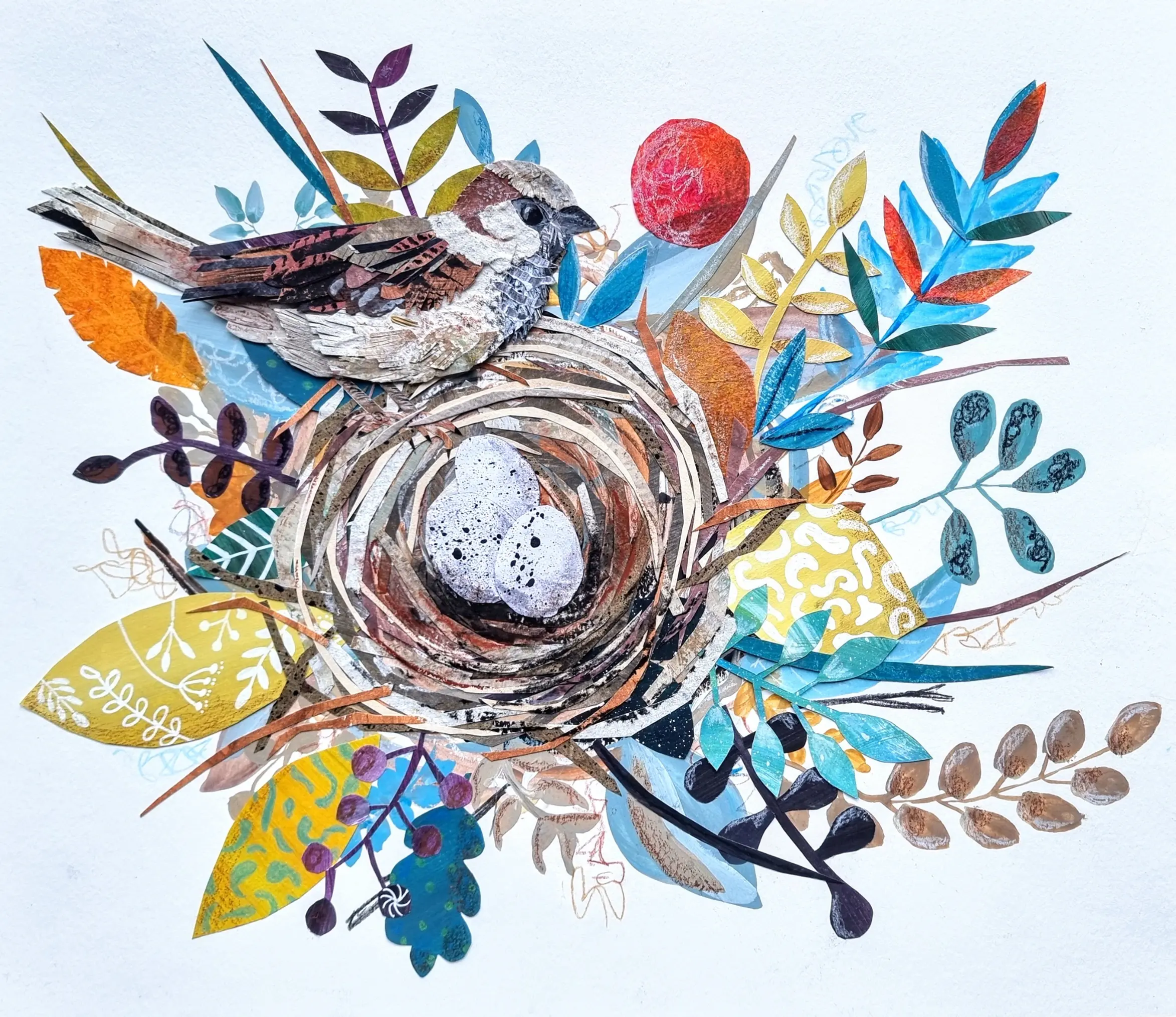 'It's a Sparrow's Life's Original Collage