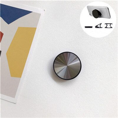 Miniatura: CD Pattern Metal Surface Phone Expanding Socket Stand Grip For Smartphones 